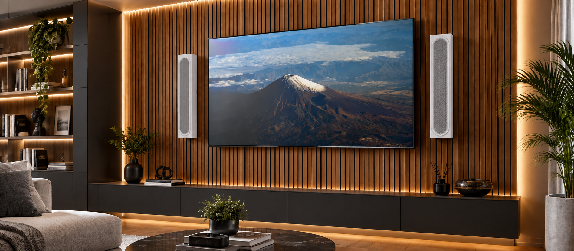 Głośniki naścienne stereo Radius 4G on-wall lifetsyle